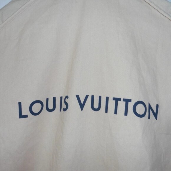 LOUIS VUITTON Ivory Fabric Garment Travel Bag Dust Cover Approx. 44